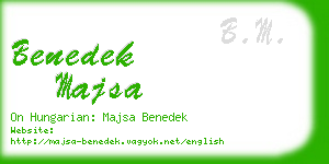 benedek majsa business card